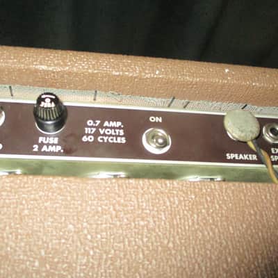 Fender Princeton 6G2 Brownface 12-Watt 1x10" Guitar Combo  1961 - 1963 - Brown- Original handle included image 18