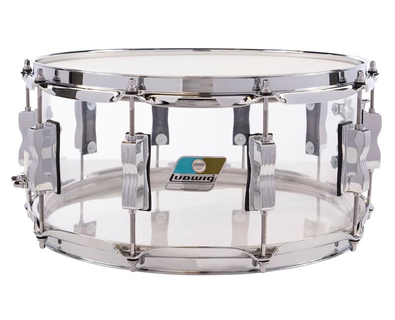 Ludwig Vistalite 6.5"x14" Snare Drum - Clear image 1