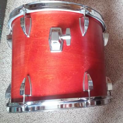VINTAGE Tama Royalstar 12 x 11  Rack Tom 70s 80s RED MAHOGANY JAPAN Projects Popcorn Snare Shallow or Concert TOM image 12