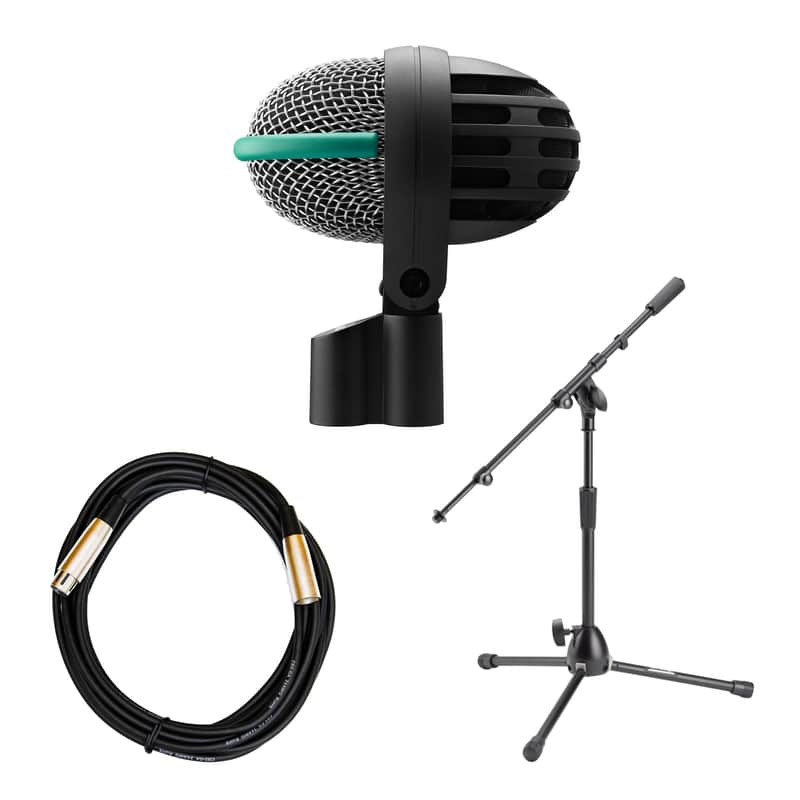 AKG D112 MKII Dynamic Kick Drum Microphone Bundle with Mic Stand & Cable image 1
