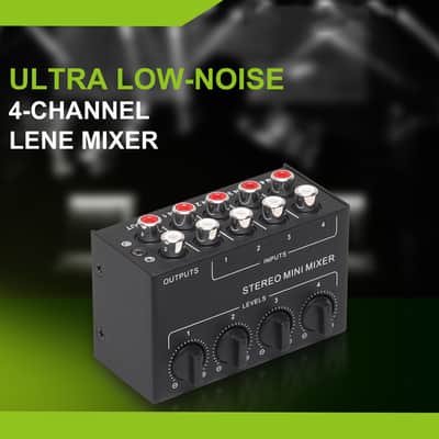CX400 Mini Stereo Audio Mixer 4 Channel Passive Mixer 1 Input 4 Output Splitter image 3
