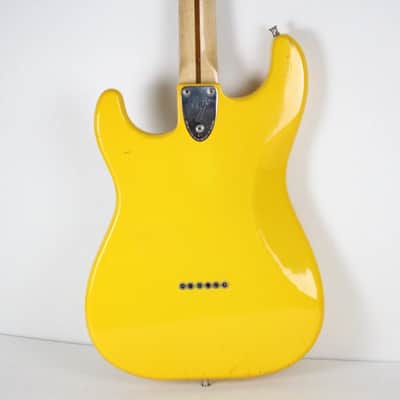 RARE 1981 Vintage Fender Stratocaster Hardtail ~Monaco Yellow~ Maple Neck STRAT +OHSC USA 1970s 1980s image 8