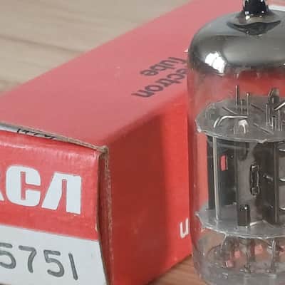 Pefect NOS NIB RCA 5751 BLACK PLATE made in USA special 12ax7 ecc83 XTRA STRONG balanced, great for Fender. image 7