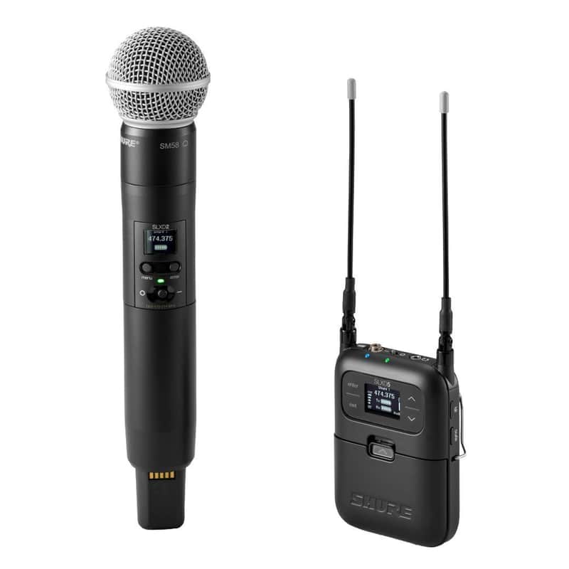 Shure SLXD25/SM58 Portable Digital Wireless Handheld System with SLXD2 Transmitter, SM58 Mic and SLXD5 Receiver G58 image 1