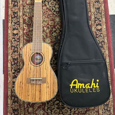Amahi UK330C Classic Zebrawood Concert Ukulele 2010s - Natural image 1
