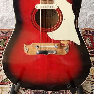 Framus Texan 5/196E Dreadnought Bloodburst w/ Single Coil Pickup 1960s W. Germany image 4