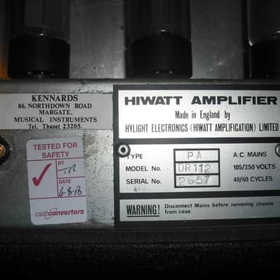 Hiwatt DR112 100w EL34 PA head vintage valve amplifier tube guitar amp 6 channel image 6