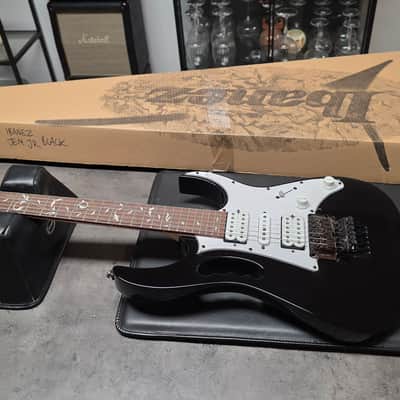 Ibanez JEMJR Steve Vai Signature BRAND NEW JEM JR Black HSH Super Strat Guitar Tree of Life Vine Inlay image 2