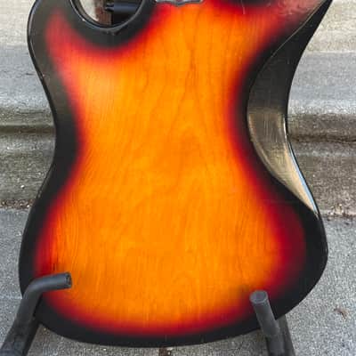 1960s MIJ Rexina Kawai Teisco Short Scale Electric Bass Guitar~Tri Tone Brown Sunburst~Lots of Mojo!~*SALE*~VIDEO!~ image 7