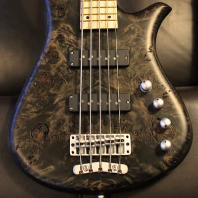 Warwick Fortress 5 LTD Poplar Burl Top 5-String (Nirvana Black OFC) image 7