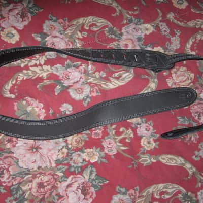 new old stock (no tags) near A+ Perri’s Leathers Ltd BM2DS Guitar Strap, 2" Reversible Black / Gray Italian Premium Leather Guitar Strap, with white double stitching, entire strap is leather padded, Adjustable Length from 42" to 56" image 11