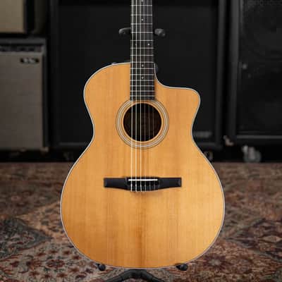 Taylor 214ce-N Nylon Grand Auditorium Acoustic/Electric Guitar with Gig Bag - Factory Demo image 3