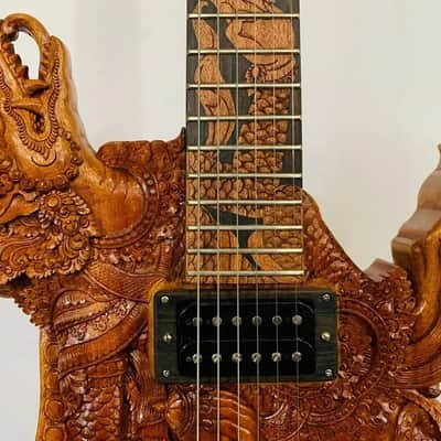 Electric Guitar Handmade by Blueberry Garuda Vishnu Balinese Motif with Seymour Duncan Pickups image 10