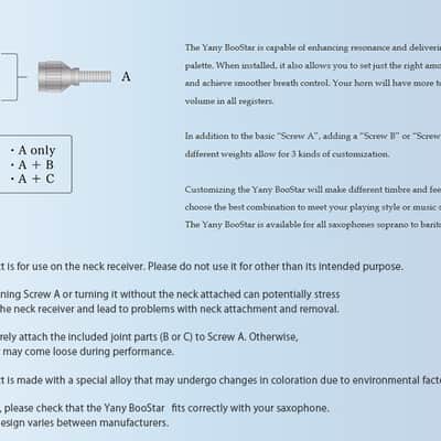 Yanagisawa Yany BooStar Un-plate neck screw for SELMER / Yanagisawa saxophone [Made in Japan] image 7