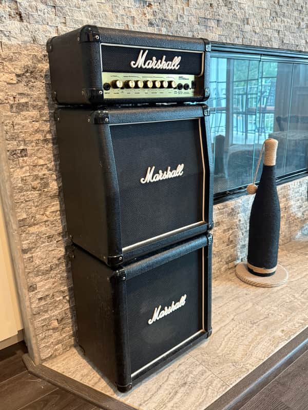 Marshall MG15MSII 15-Watt Micro Stack – Head + Two 1x10 Speaker Cabinets – Made in Korea - Black image 1