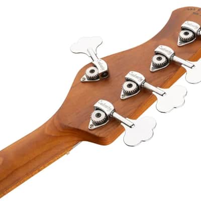 Sadowsky MetroExpress 21-Fret Vintage M/J Bass, Roasted Maple Fingerboard, 5-String - Solid Olympic White High Polish image 8