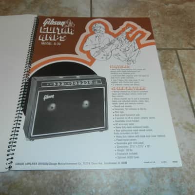 Vintage 1972 Gibson G Series Amplifier Catalog! Original Case Candy, Paperwork! image 9