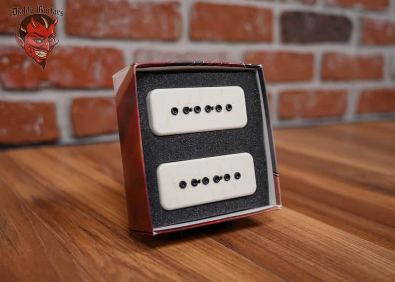 Bare Knuckle Super Massive 90 P90 Set Aged Bone White Covers /Black Bolts Alnico 5 Magnets image 1