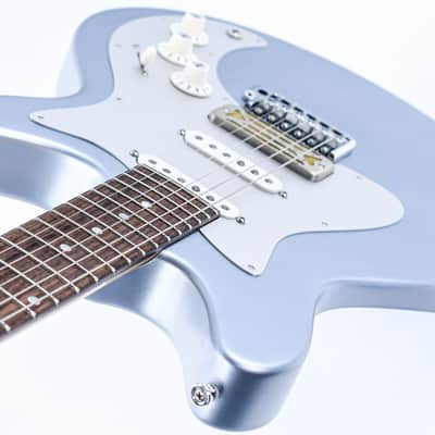 Eastman Fullertone DC'62 Electric Guitar - Ice Blue Metallic w/ Bag image 3