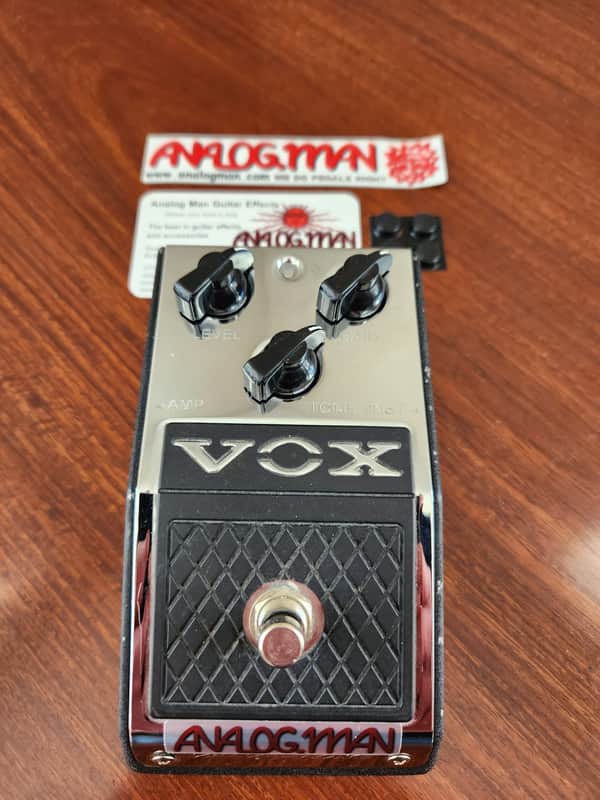 Rare Analogman-Modded Vox Valve-Tone V810.  Silver Mod (TS9, Tube Screamer) + Green LED image 1