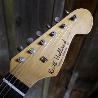 Keith Holland Custom S-ANS #1319 - Ocean Turquoise Metallic Nitro w/ "Z-28" Gold Stripe with Hard Case image 3