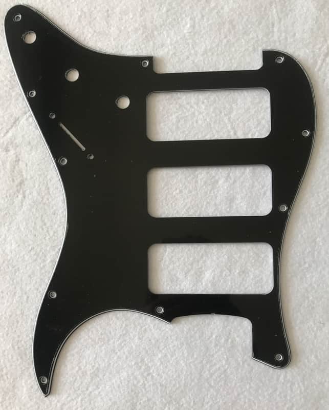 For Fender Stratocaster Strat P90 3 Pickup Guitar Pickguard,3 Ply Black image 1