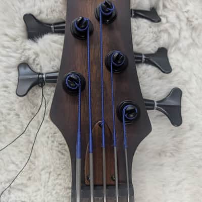 Ibanez SRH505F 5-String Fretless Hollowbody Bass, Flat Natural Browned Burst image 4