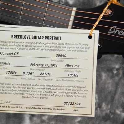 Breedlove Oregon Concert Myrtlewood ce 2024 - Natural image 6