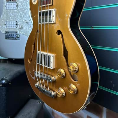 Gibson Memphis ES-Les Paul Gold Top 2015 Hollow Body Electric Bass image 5