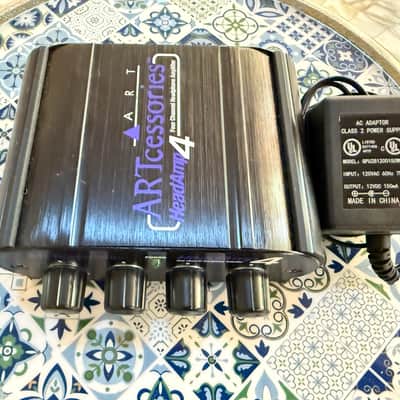 ART Headamp 4 8 Output Stereo Headphone Amplifier 2018 - Present - Black image 2