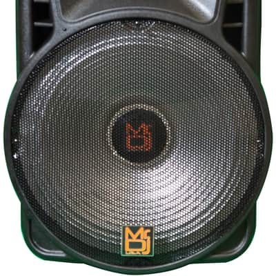 Pair of MR DJ DJ15BAT+ 15" Portable Bluetooth Speaker + Speaker Stand image 9