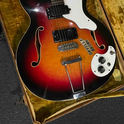 *USA MADE* Late 1960’s/Early 1970’s Mosrite Celebrity II 6-String Hollow-Body Electric Guitar in Orville Brown w/ Hardshell Case image 11