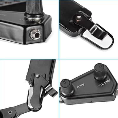 12 SoundHole Guitar Pickup Acoustic Electric Transducer for Acoustic Guitar Magnetic Preamplifier with Tone and Volume Control, Cable Length 10 ft image 4
