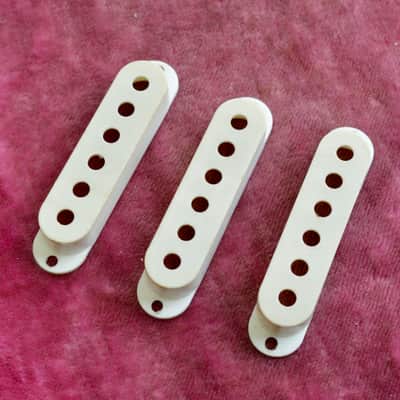 Vintage 1959 Fender Stratocaster Pickup Cover Set - Pre-CBS Strat Covers - 1950's 1960's image 1