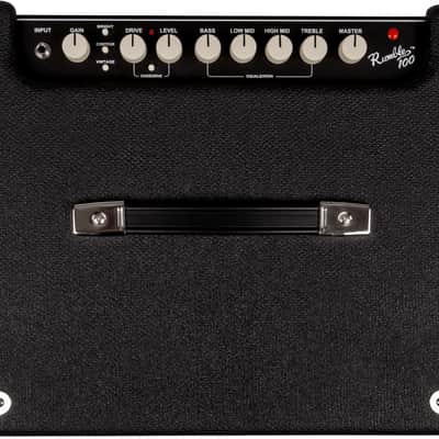 Fender Rumble 100 V3 Bass Amp Combo, Black/Silver image 4