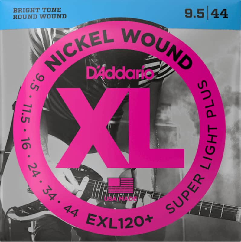 D'Addario EXL120+ Nickel Wound Electric Strings, Super Light Plus, 9.5-44 image 1
