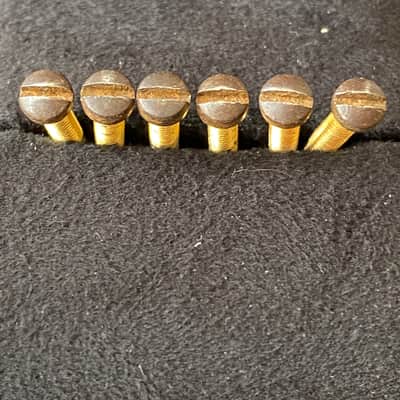 12 Gold Phillister heads Polepieces screws 1959 Gibson Humbucking PAF image 5