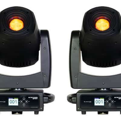 2 Eliminator Lighting ADJ Stryker Spot 7 Colors 150W LED Moving Head Spot Lights image 1