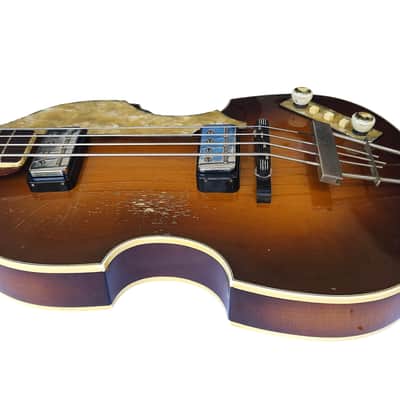 1964 Hofner 500/1 shortscale violin bass in Sunburst (Restauriert, Vintage, Hföern, Beatle) image 9