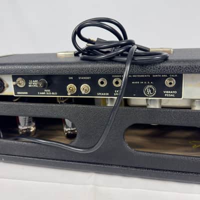 Fender Band Master BlackFace 40 Watt Tube Amplifier Head 1967 - Black image 7