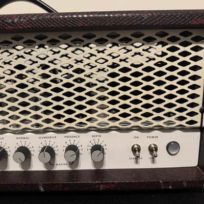 Soldano SLO-100 C3 Amps Clone, Burgundy Snakeskin, White Grille, Excellent image 5
