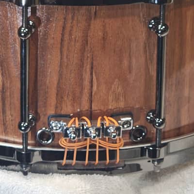 JT Custom Drums 14x7 Patagonian Rosewood Solid Orchestral Stave Snare Drum image 13