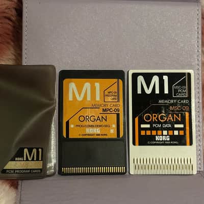 Korg M1 Organ Expansion Card Set – MSC-09 PCM + MPC-09 Program Cards – Vintage 1989 – Original Sleeves
