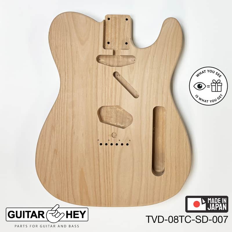 NEW Hosco JAPAN Unfinished Telecaster 62's Style Body, 2-piece - SANDED #007 image 1