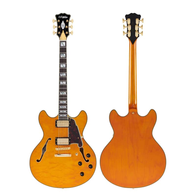D'Angelico DAEDCXTQVNATGS EXCEL DC XT Double Cutaway Semi-Hollow Body 6-String Electric Guitar w/Hard Case image 1