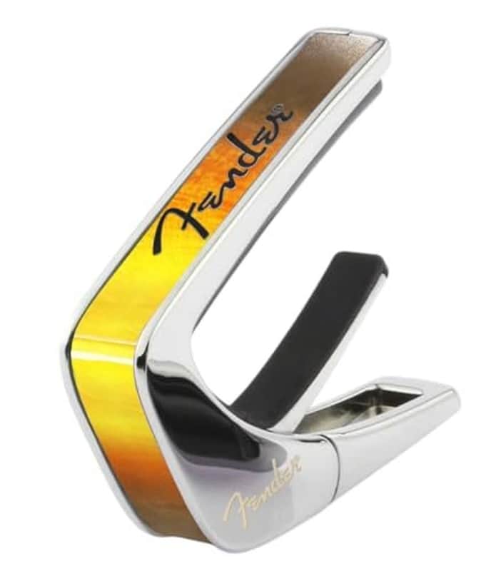 Thalia Guitar Capo - Fender Officially Licensed w/Fender Specific Fret Pads (Sunburst w/Black Perine Logo) image 1