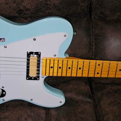 Partscaster Telecaster gold foil style 2023 - Daphne Blue image 3