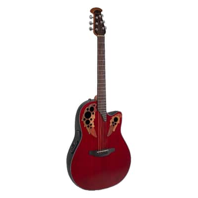 Ovation Celebrity Elite CE44-RR A/E Guitar - Ruby Red image 2