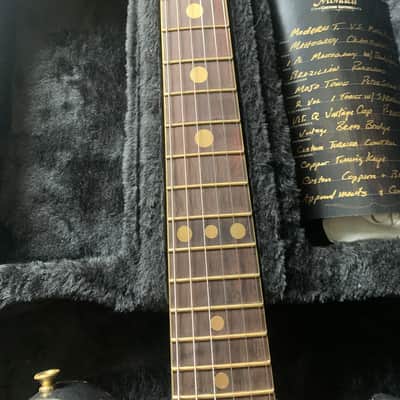 Mondell Custom Guitars Model T “Spanish Galleon” 2023 - Gold Leaf Metal Mosaic Top - Brazilian Rosewood Fingerboard image 3
