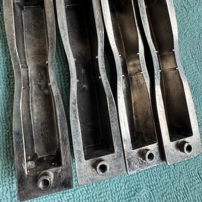 Ludwig Lot of 8 Bass Drum Bow Tie Lugs - Transition Badge - 3 7/8” 50s 60s - Nickel image 7